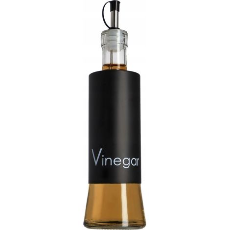 KADAX Spender für flüssige Würzmittel, Glasflasche, Vinaigrette, schwarz