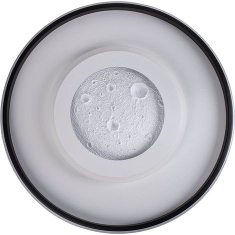 Plafonnier LED CCT RGB Effet Lune 3D avec Télécommande Métal et Plastique Ø 50 cm - PANGIVO (1/5)