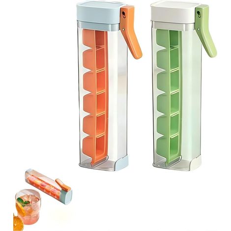 à glaçons en verre avec couvercle et poignée, 6 cubes carrés, pour la (1/5)