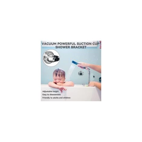 Supporto per doccia, supporto per soffione doccia con potente ventosa sostituibile, ventosa universale regolabile - Crezuo