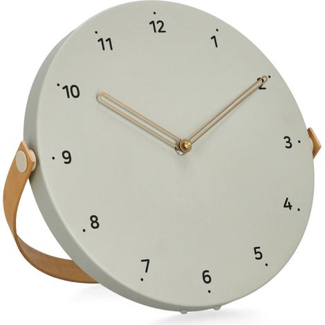Orologio da parete "Josue" in metallo con manico Ø 32 cm -Verde (1/4)