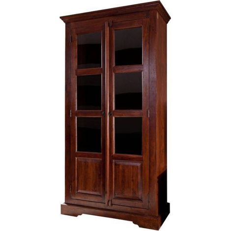 Vitrine Akazie 98x46x191 nougat lackiert OXFORD 440