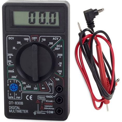 Multimètre numérique lcd électronique courantmètre