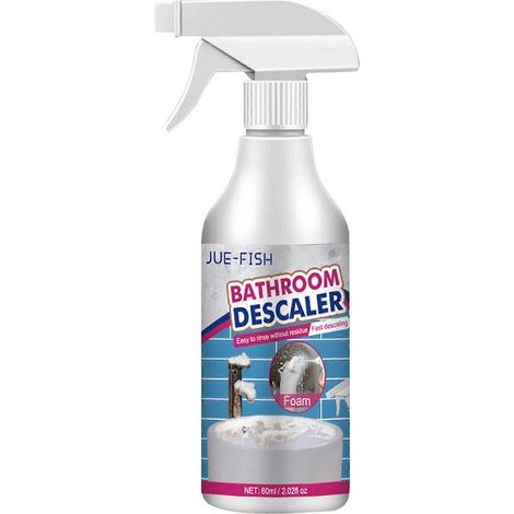 Spray détartrant pour salle de bain (1 à 3 pièces) : élimine les taches tenaces et nettoie en profondeur baignoire, toilettes, douche et parois de verre. (1/5)