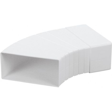 Coude polygonal horizontal 45° pour conduit 110x55mm airRoxy 7730 (1/3)