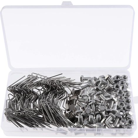 Kit de Réparation de Serre 230 Pièces - Clips de Vitrage Métalliques, Écrous et Boulons en Aluminium, Clips de Chevauchement en Z (1/5)