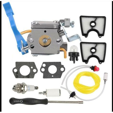 Carburador de motocicleta para Husqvarna 125B 125BX 125BVX, repuestos para soplador de hojas para carburador para Zama C1Q-W37 581798001 con ajuste de línea de filtro de aire y combustible (1/4)