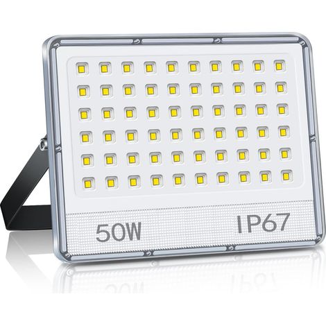 Projecteur LED Extérieur 50W 5000LM 6500K IP67 Etanche Phare Exterieur 6500K Blanc Froid, pour Cour, Jardin, Garage (1/5)
