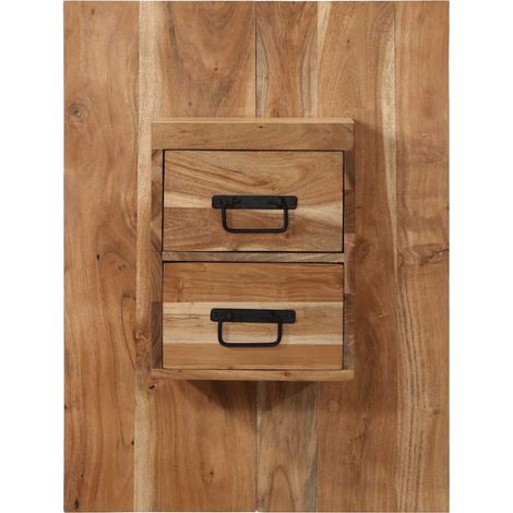 Maison Exclusive - Comodino 60x32x80 cm in Legno Massello di Acacia (1/5)