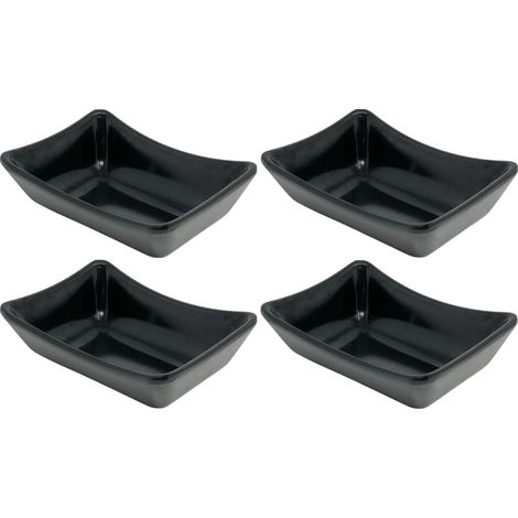 4x Dipschalen Melamin Set Schwarz 757 Snackschale Servierschale Klein Mini Saucenschälchen Soja (1/4)