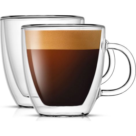 Tasses à expresso en verre à double paroi isolante (lot de 2) - 150 ml (1/5)