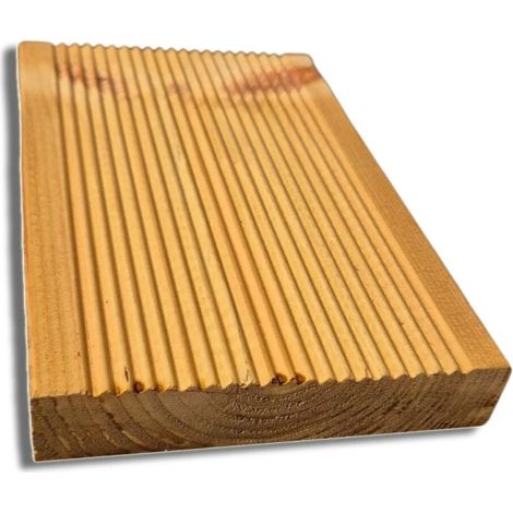 Pavimento in Legno Antiscivolo da 14,5x2,7 cm, 5pz da 200 cm, colore Rovere chiaro (1/3)