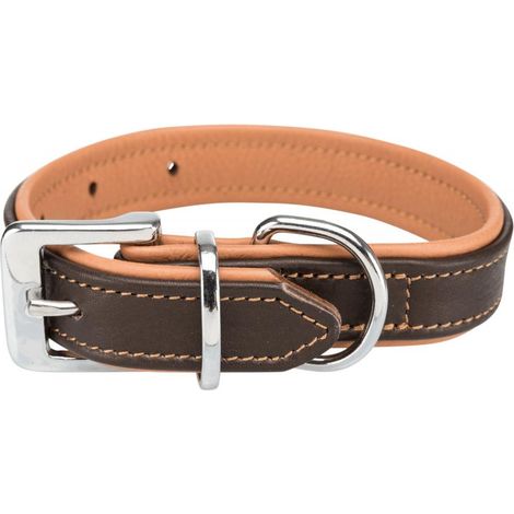 Active collier comfort, en cuir XS-S: 21-32 cm/25 mm, brun/brun clair (1/5)