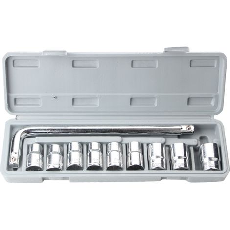 10-teiliges Steckschlüssel-Set – Vollständiges Werkzeugset für Kfz-Mechaniker, kompakte Werkzeugbox mit Standard- und Tiefenschlüsseln, ideal für Fahrzeugreparatur und -wartung (1/3)