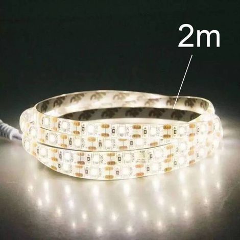 Ruban Led Smd 2835 - Bande Lumineuse Flexible Découpable - Capteur De Mouvement PIR - Pour Armoire Placard Couloir Escalier - 1 m 2 m Ou 3 m