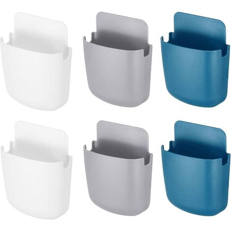 6 Pièces Range Telecommande Mural, Support Telecommande Mural Boîte Support Telecommande Mural pour Maison, Bureau, Téléphone Portable (3 Couleurs) (1/4)