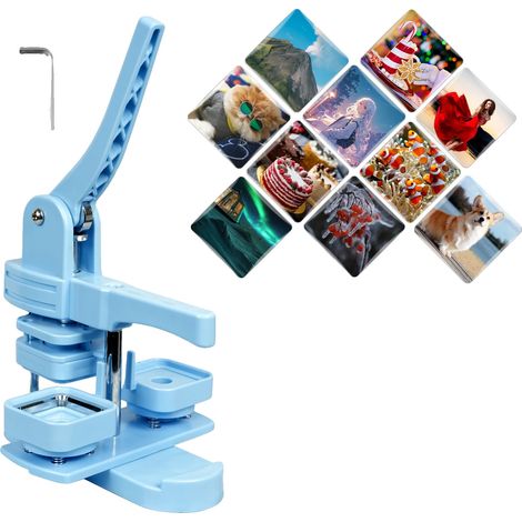 Knopfhersteller, kompakte Größe, langlebige Konstruktion, Blau (1/2)