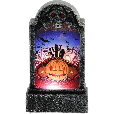 Halloween Pierre Tombale Lumière LED Lumineux Thème Créatif Fête Décoration De Bureau (Motif De Citrouille) (1/2)