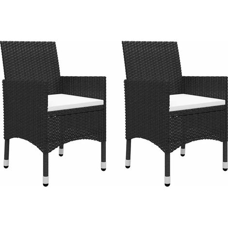 Maison Exclusive - 5-tlg. Garten-Essgruppe Schwarz