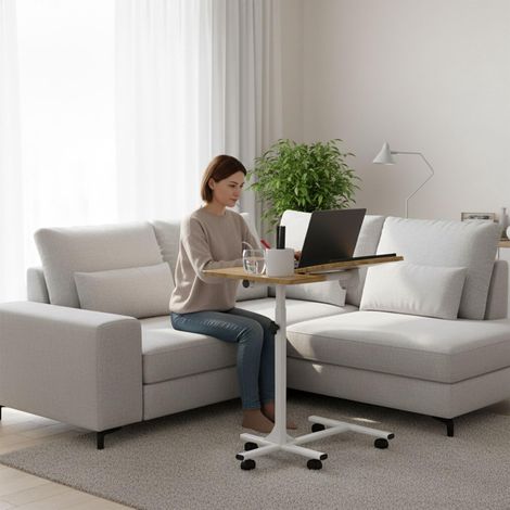 Mesa para portatil con ruedas y altura regulable
