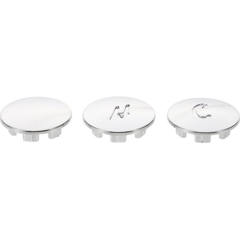 3 Pièces Boutons de Robinet Plastique Argenté (1/5)