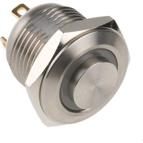 Bouton-poussoir, Momentané lumineux, LED Blanc, Unipolaire à une direction, 2 A, Translucide, Montage panneau ( Prix pour 1 )