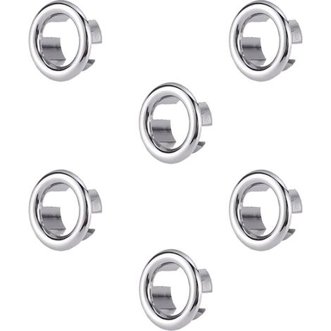 Sink Overflow Ring, 6 Pieces Sink Overflow Ring Overflow Cover, Sink Overflow Rings, for Bathroom, Kitchen, Sink (1/5)