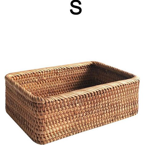 Handgefertigter Naturrattankorb, Basismodell, vielseitig verwendbar, dekorativ, handgefertigt, 3 Größen: 20/25/30 cm (1/5)