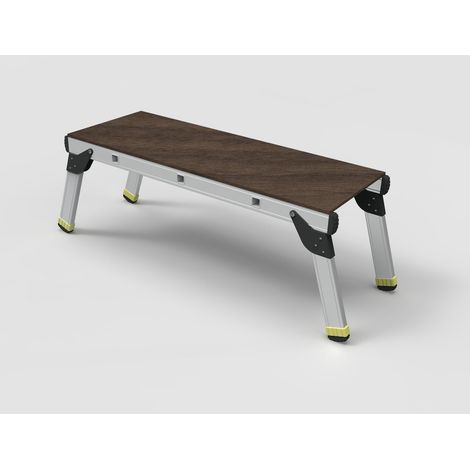 Plateforme de travail pliante en aluminium antidérapante – Marchepied stable, Charge max 150 Kg – LPP CL Argent Plateforme 60 CM - CL 301