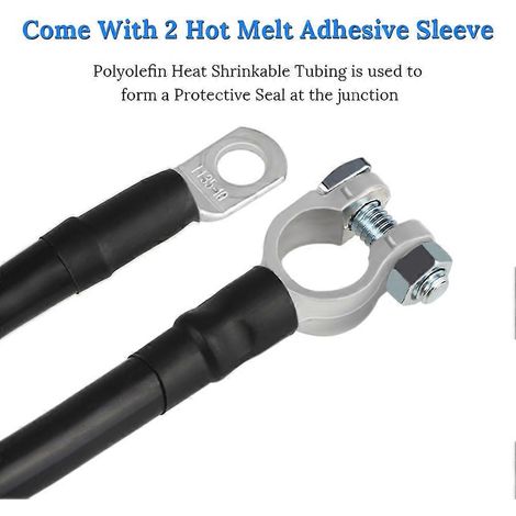 Cable de conexión de alimentación para automóvil, filtro mise à la terre, cable de batería 2AWG, aislamiento encendido con conector de batería (1/5)