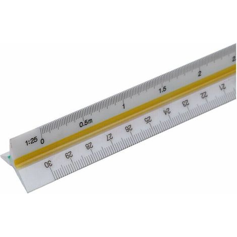 Règle de mesure à échelle métrique triangulaire 30cm pour ingénieur architecte