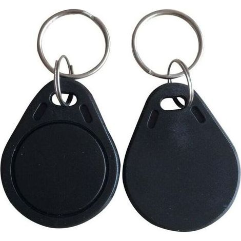 Lot de 10 badges RFID 13.56 MHz programmables étanches compatibles MCT Android pour contrôle d'accès et duplication (1/2)
