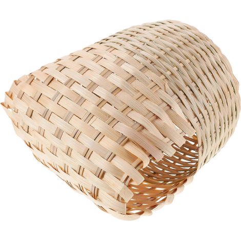 Nid d'oiseau rond beige tressé en rotin synthétique, décoration polyvalente pour cage à oiseaux, lot de 1 (1/5)