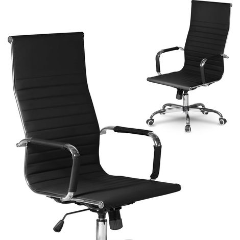 Fauteuil de bureau noir Sofotel Tokio design moderne (1/5)