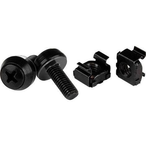 StarTech Paquet 100 Vis Montage M6 Noir Acier