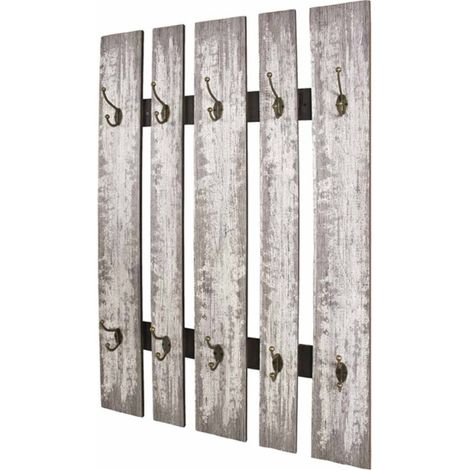 Patère Murale Vintage "Eva" 100cm Gris