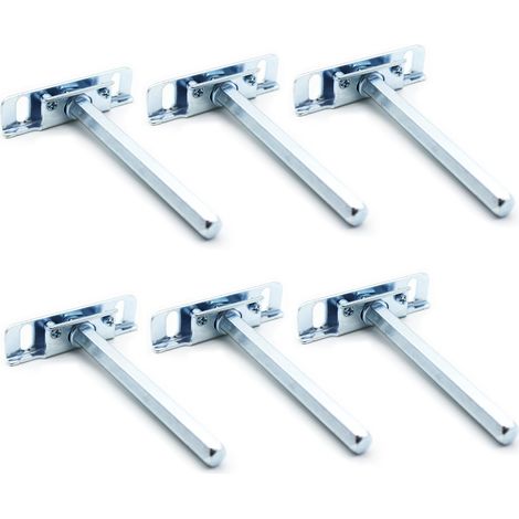 Barcelona Etagere Murale Fixation Invisible Pack 6 Support Etagere Invisible 112761911mm en Acier Fixation Invisible pour Étagère Murale Bois, Etagere Cuisine, Tablette Murale