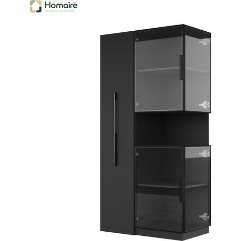 Bücherregal MDF schwarz 70 x 38 x 160 cm HOMAIRE (1/5)