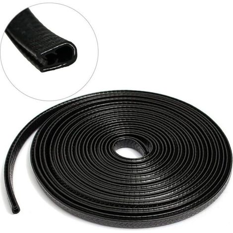 Protection Bord Portière de Voiture 4M Protecteur pour Pare-Choc Voiture Edge de la Porte en Caoutchouc et Metal en Forme U Bande de Garde Voitures Bateau (1/4)