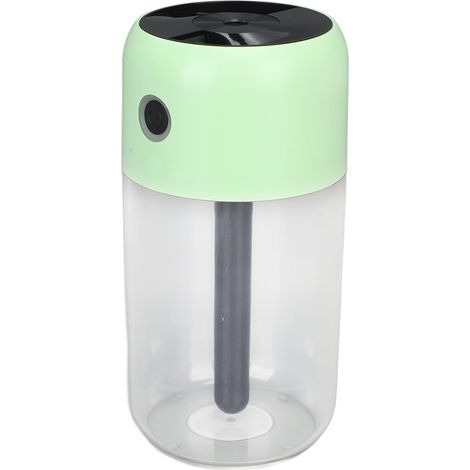 Bunter Mini-Luftbefeuchter mit Nachtlicht, ideal für Auto, Büro, Zimmer oder Schlafzimmer, superleise, 300 ml Fassungsvermögen, Grün (1/5)