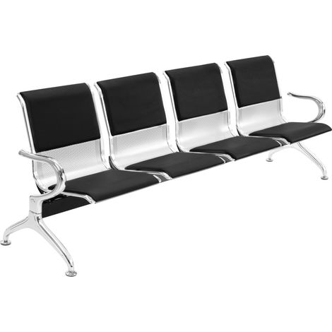 PrimeMatik - Chaises sur poutre pour salle d'attente avec 4 sièges ergonomique rembourrés (1/5)