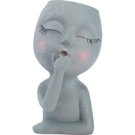 Vase visage en résine, pot de fleur décoratif pour jardin, mannequin buste, ornement extérieur (1/5)