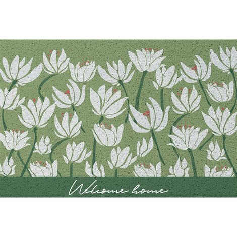 Fleur du Rhin - Panneau horizontal 4060cm en soie à boucles Tapis de sol bouclé de style rustique, résistant à la saleté et à l'usure, découpable à volonté, antidérapant, grattant la boue, tapis d'en (1/4)