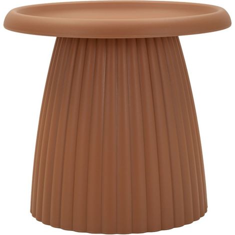 Table d'Appoint Rainurée "Geax" 50cm Rouge (1/5)