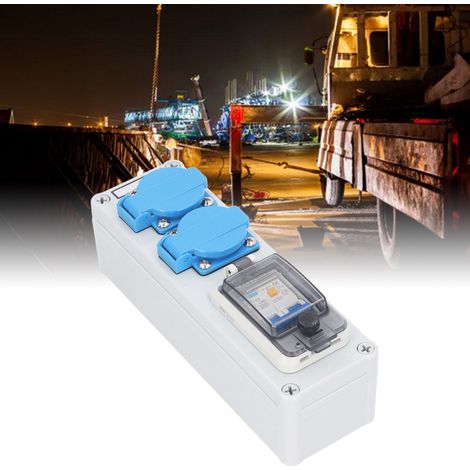 Prise murale européenne personnalisée à double usage RCBO/RCD à 2 prises 250V 16A avec interrupteur et dispositif de courant différentiel résiduel 230V 40A 1P+N. (1/5)