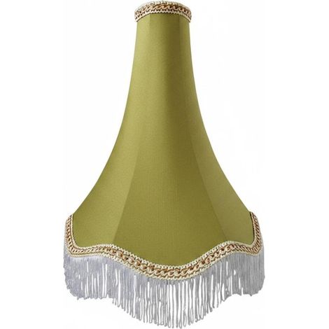 Fabric Lampshade, Handcrafted Lamp Shade with Fringed Edge for Decorative Texture, Small Lampshade with E27 Fitting at the Bottom (1/5)