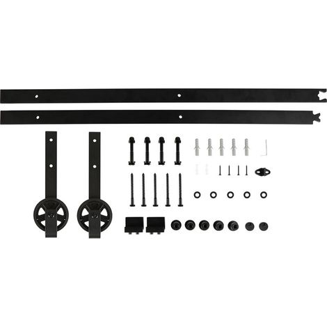 ®200cm Rail Porte Coulissante Suspendu - Système de Voie Roue (1/5)