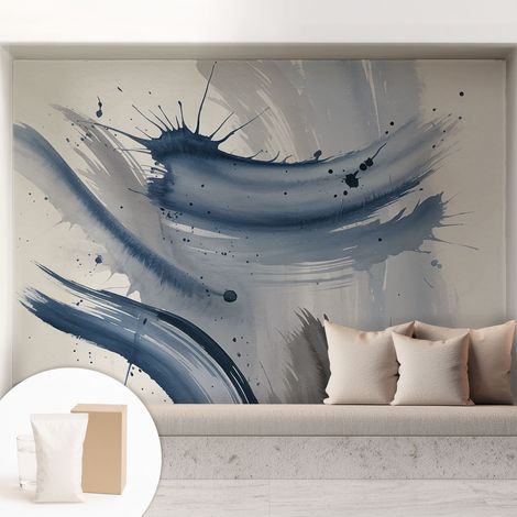 Tapete Tapete Vliestapete mit Kleber - Fototapete mit Motiv - Wandtapete modern - Wanddeko Künstlerische Pinselstriche 208x146 cm (1/5)