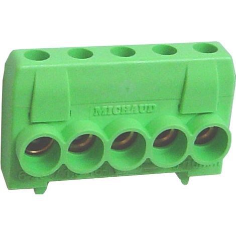 Michaud – Bornier de raccordement électrique 5 sorties – 4x conducteurs 1,5-16mm² + 1x 6-25mm² – Pour installations électriques flexibles (1/3)