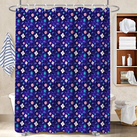 Kit rideau de douche en polyester 180x180 souple séparation douche pour famille nombreuse (1/5)